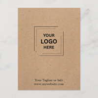 Rustikale Kraft Unternehmens-Branding-Postkarte
