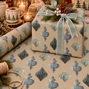 Rustikale Kraft Vintage Skandinavische Papier Orna Geschenkpapier