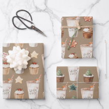 Rustikale Kraft Warme heiße Kakao Kekse Kekse