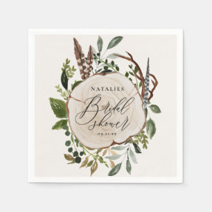 Rustikale Kreide + Party aus Brautparty Serviette