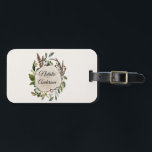 Rustikale Kreideholzscheibe Gepäckanhänger<br><div class="desc">Rustikales Kreidebrett und Holzschnitt-Design. Mit schönem Aquarell,  weißen Blumen,  Holzschnitt und Schrifthandeschreiben. Dieses moderne Design ist sicher,  den Stil für jeden Anlass Set.</div>