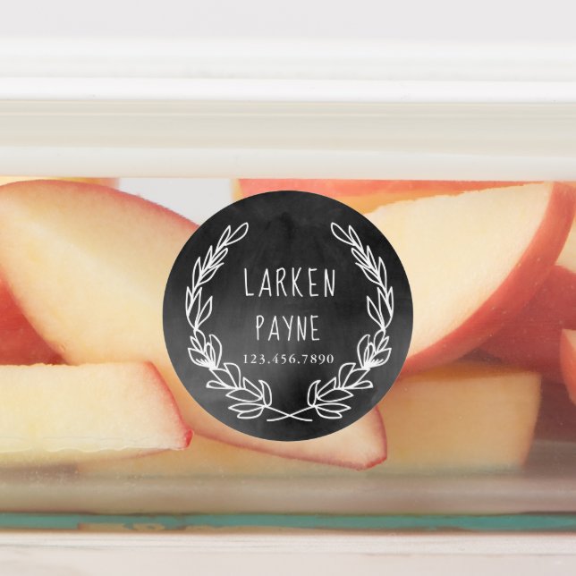 Rustikale Kreidekartentrainer nennen wasserdicht Etiketten (Befestigt)