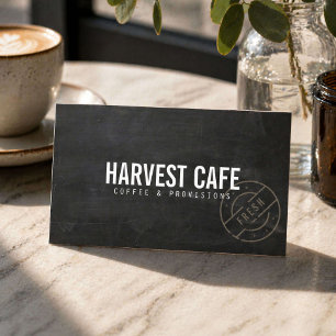 Rustikale Kreidetafel für Café Coffee Shop Visitenkarte