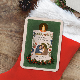 Rustikale Krippe Christliche Weihnachten Magnet