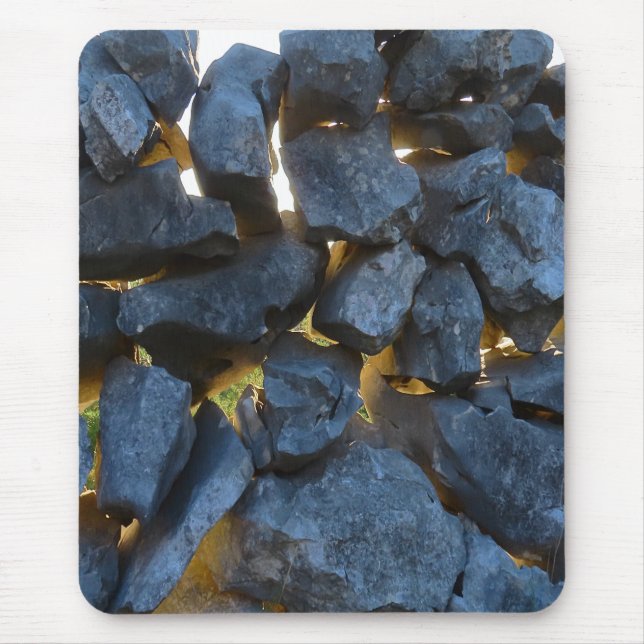 Rustikale kroatische Stone Wall Fotografie Mousepad (Vorne)