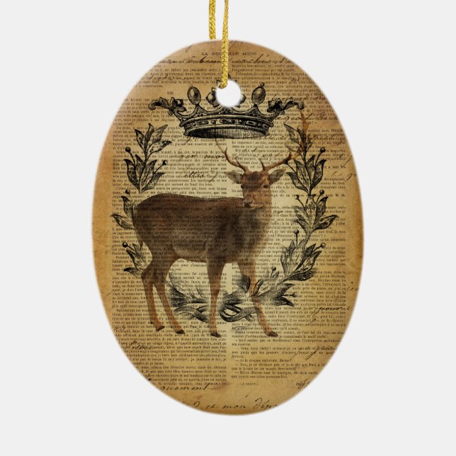 Rustikale Kronenjacke Keramikornament (Hinten)
