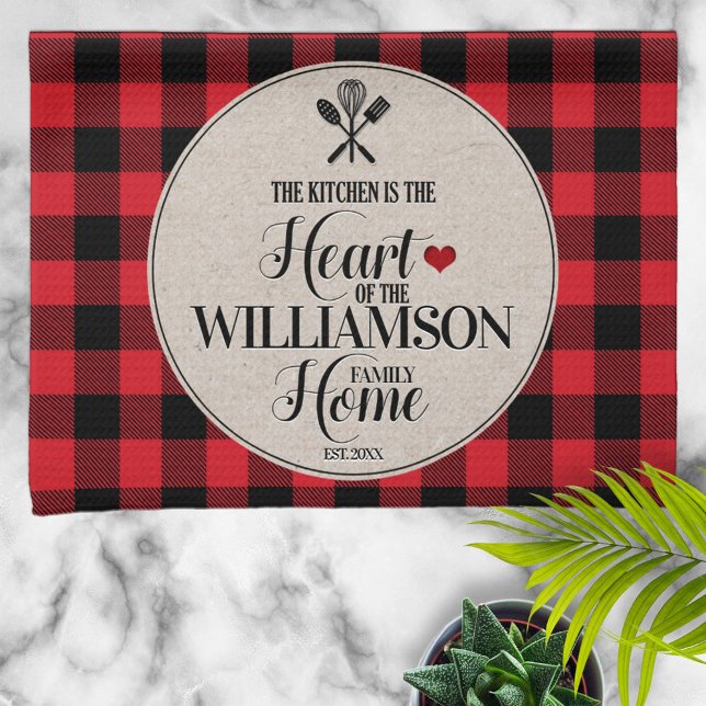 Rustikale Küche Familienname Geschirrtuch (Von Creator hochgeladen)