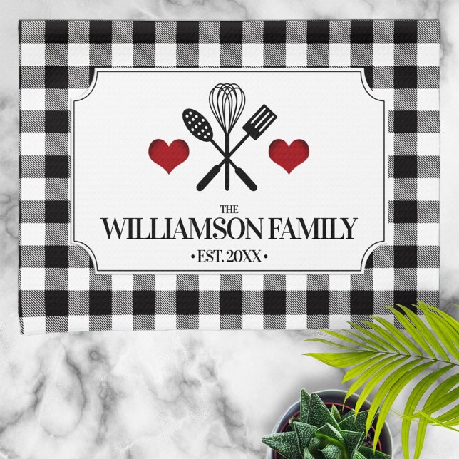 Rustikale Küche Familienname Geschirrtuch (Von Creator hochgeladen)