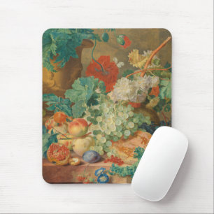 Rustikale Küchenkunst Vintage Frucht Blumen Druck Mousepad
