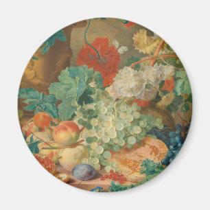 Rustikale Küchenkunst Vintage Früchte Blumen Druck Magnet