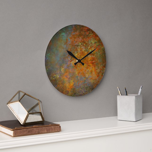 Rustikale Kunstfertigkeit Inspiriert Große Wanduhr (Büro)