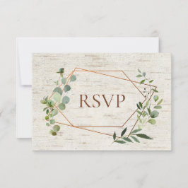 Rustikale Kupfer Geometric Eukalyptus Birch Meal U Einladung