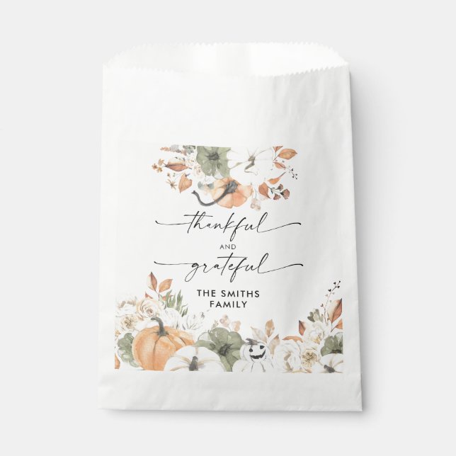 Rustikale Kürbis-Erntedank-Feier-Geschenktüten Geschenktütchen (Vorderseite)