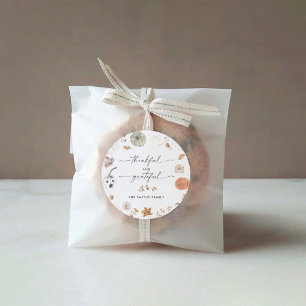 Rustikale Kürbis-Erntedankfest-Sticker Runder Aufkleber