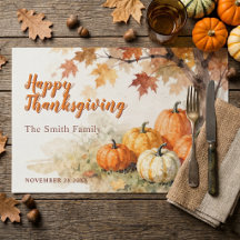 Rustikale Kürbisse Herbst Thanksgiving Papier-Set