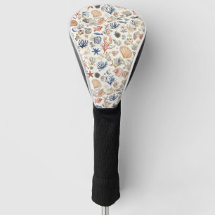 Rustikale Küste - Muscheln, Starfish, Riff (12) Golf Headcover