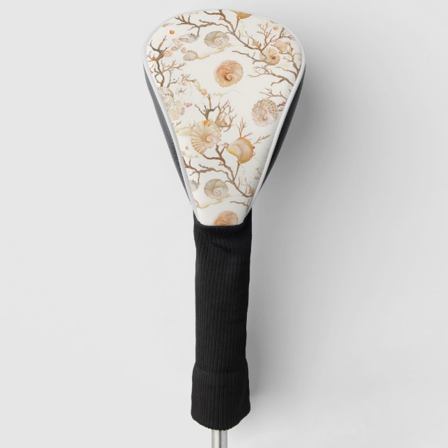 Rustikale Küste - Muscheln, Starfish, Riff (14) Golf Headcover (Vorderseite)