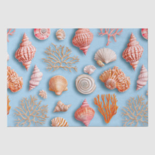Rustikale Küste - Muscheln, Starfish, Riff (15) Seidenpapier