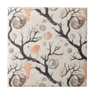 Rustikale Küste - Muscheln, Starfish, Riff (17) Fliese