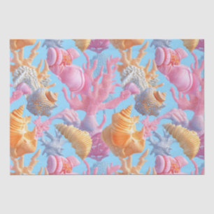 Rustikale Küste - Muscheln, Starfish, Riff (18) Seidenpapier