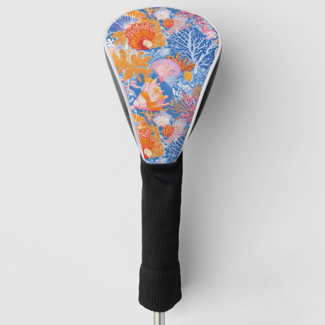 Rustikale Küste - Muscheln, Starfish, Riff (19) Golf Headcover (Vorderseite)