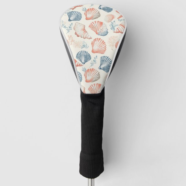Rustikale Küste - Muscheln, Starfish, Riff (23) Golf Headcover (Vorderseite)