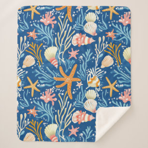 Rustikale Küste - Muscheln, Starfish, Riff (26) Sherpadecke