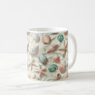 Rustikale Küste - Muscheln, Starfish, Riff (33) Kaffeetasse