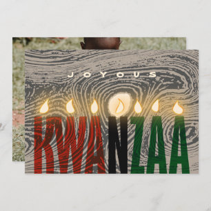 Rustikale Kwanzaa Candles Card Karte