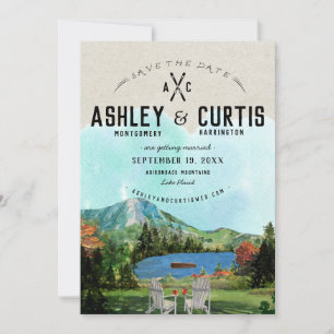 Rustikale Lake Placid Hochzeit   Rettet das Datum Save The Date