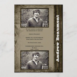 Rustikale Land-Foto-Abschluss-Mitteilung Ankündigung