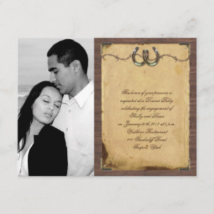 Rustikale Land-Hufeisen, die Verlobung Wedding Einladung