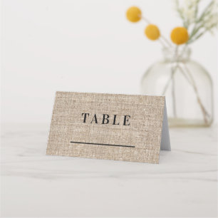 Rustikale Land-Jute-Farmhouse-Scheunen-Hochzeitssi Platzkarte