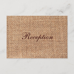 Rustikale Land-Leinwand-Hochzeits-Empfangs-Karten Begleitkarte