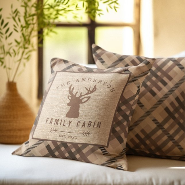 Rustikale Länderbezeichnung Kabine im Wald Kissen (Von Creator hochgeladen)