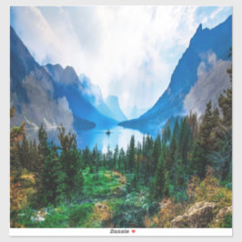 Rustikale Landgebirge Naturfotografie Aufkleber