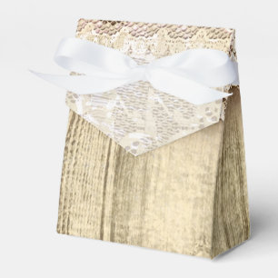 Rustikale Landhaus-Antik-Spitze Holz-Geschenkbox Geschenkschachtel