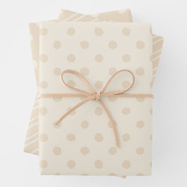 Rustikale Landhaus-Creme-Muster  Geschenkpapier Set