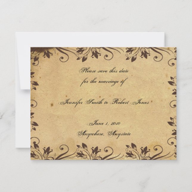 Rustikale Landhausstil-Schönheit Save the Date (Vorderseite)