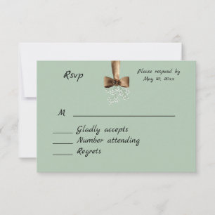 Rustikale Landhochzeit-Antwortkarte aus Jute RSVP Karte