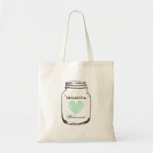 Rustikale Landhochzeit Brautjungfer-Tasche Tragetasche