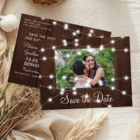 Rustikale Landhochzeit mit Lichterketten - Save-th