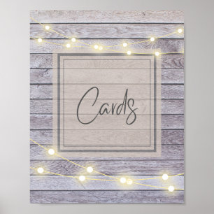 Rustikale Landhochzeit oder Brautparty Karten Schi Poster