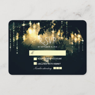 Rustikale Landleuchten Hochzeitskarten RSVP Karte