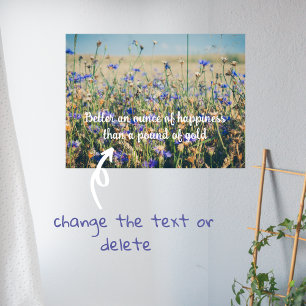 Rustikale Landschaft Blumenfeld Poster