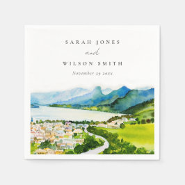 Rustikale Landschaft Seebad Landschaft Hochzeit Serviette