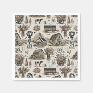 Rustikale Landschaft Serviette