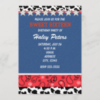 Rustikale Landstars & Kuh Print Bandanna Party