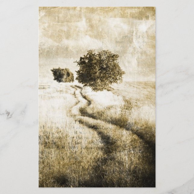 Rustikale Landstrasse Western Hochzeit im Freien (Vorderseite)