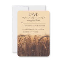 Rustikale Landweizenhochzeit RSVP-Karten